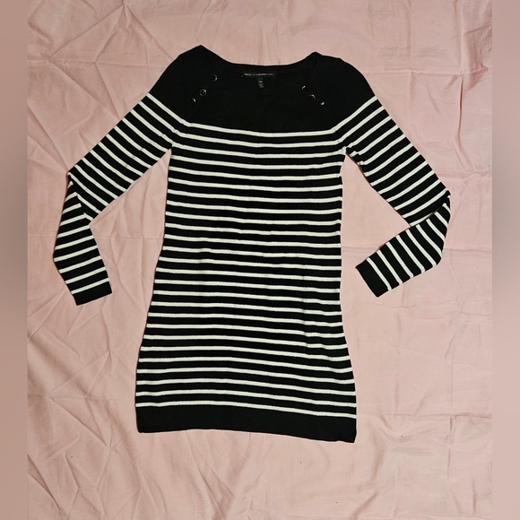💜🩷White House Black Market Striped Sweater Tunic Top Size XS💜 - Picture 3 of 7